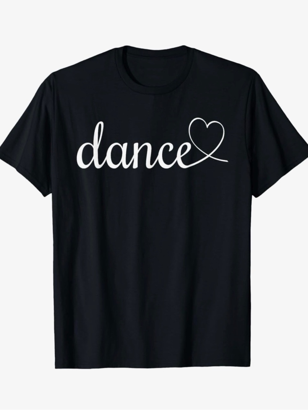 Kids Black "dance" Heart Graphic Tee
